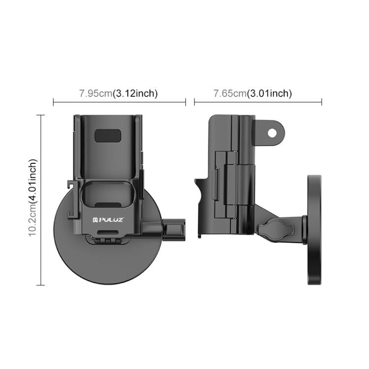 For DJI OSMO Pocket 3 PULUZ Protective Frame Magnetic Desktop Mount Angle Adjustable Base (Black) - free shipping - PMC TechLife - Order now!