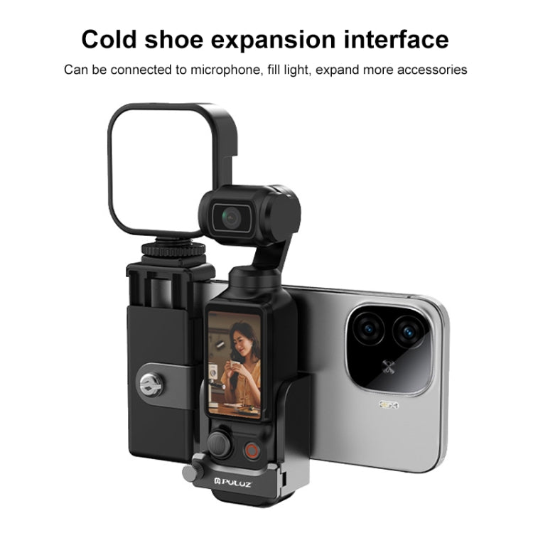 For DJI OSMO Pocket 3 PULUZ Protective Frame Expansion Phone Clamp Adapter Bracket (Black) - free shipping - PMC TechLife - Order now!