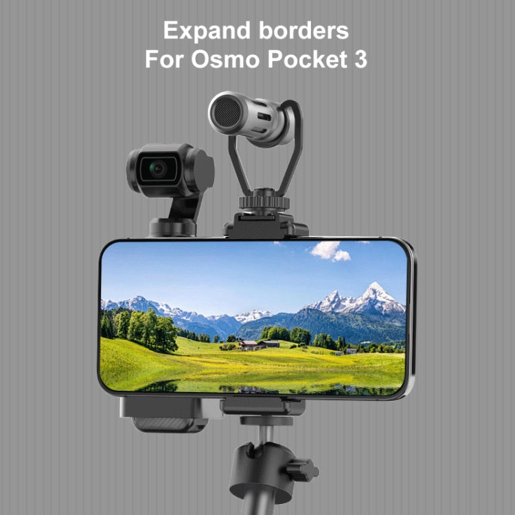 For DJI OSMO Pocket 3 PULUZ Protective Frame Expansion Phone Clamp Adapter Bracket (Black) - free shipping - PMC TechLife - Order now!