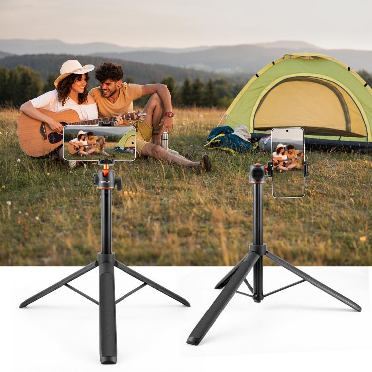 PULUZ 1.4m Phone Selfie Stick Tripod Vlog Live Streaming Holder with Phone Clip (Black) - free shipping - PMC TechLife - Order now!