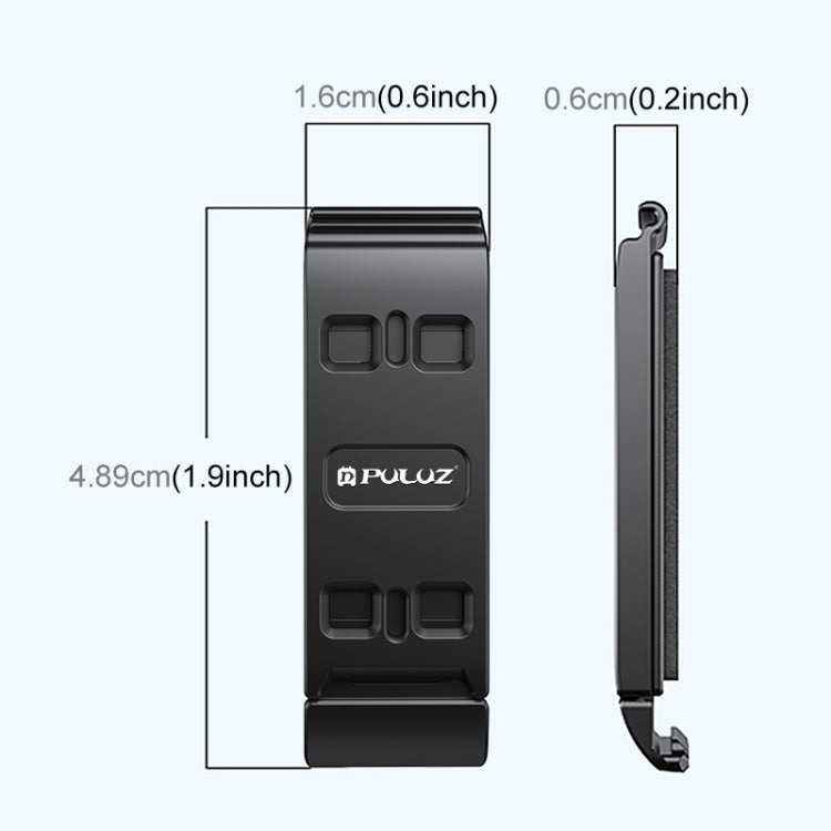PULUZ Aluminum Alloy Vertical Shooting Magnetic Quick-release Battery Side Interface Cover for Insta360 Ace Pro 2 (Black) - free shipping - PMc TechLife - Order now!