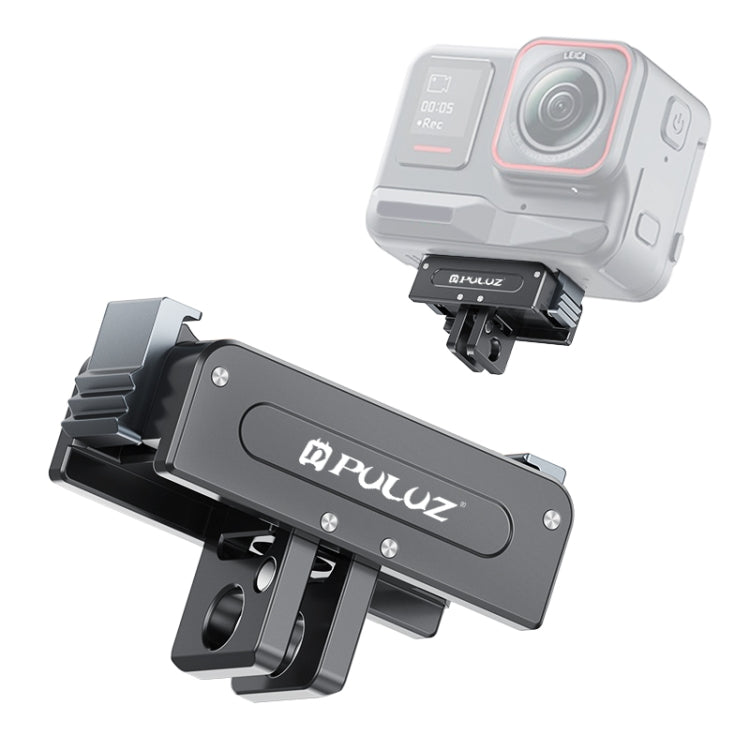 For DJI Osmo Action 5 Pro / 4 / 3 / Osmo 360 PULUZ Magnetic Quick Release Metal Base (Black) - free shipping - PMC TechLife - Order now!
