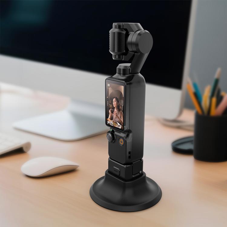 For DJI Osmo Pocket 3 PULUZ Adhesive Type Silicone Dock Desktop Base Bracket (Black) - free shipping - PMC TechLife - Order now!