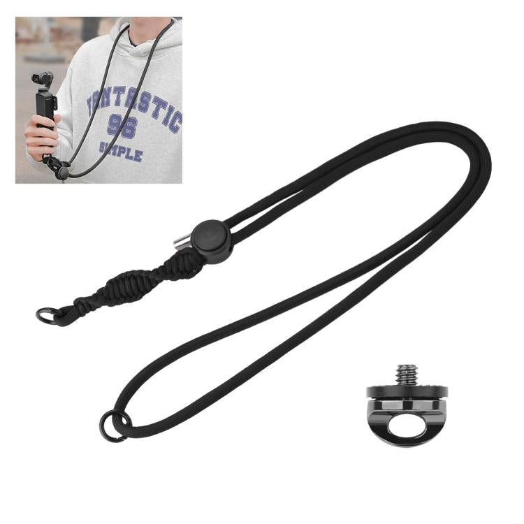 PULUZ Sports Camera Lanyard Long Adjustable Anti-lost Rope for DJI OSMO Pocket 3 / Insta360 X5 (Black) - free shipping - PMC TechLife - Order now!
