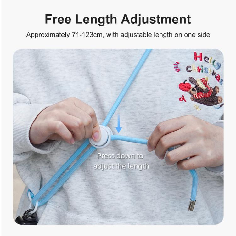 PULUZ Sports Camera Lanyard Long Adjustable Anti-lost Rope for DJI OSMO Pocket 3 / Insta360 X5 (Black) - free shipping - PMC TechLife - Order now!