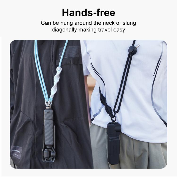 PULUZ Sports Camera Lanyard Long Adjustable Anti-lost Rope for DJI OSMO Pocket 3 / Insta360 X5 (Black) - free shipping - PMC TechLife - Order now!