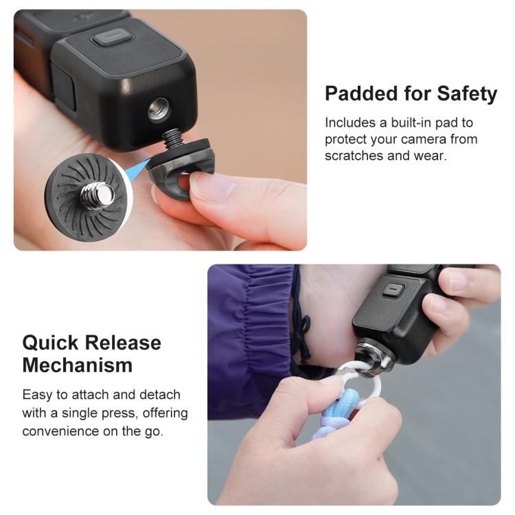 PULUZ Sports Camera Lanyard Long Adjustable Anti-lost Rope for DJI OSMO Pocket 3 / Insta360 X5 (Blue) - free shipping - PMC TechLife - Order now!