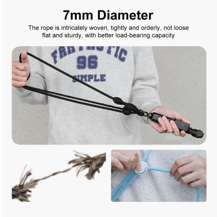 PULUZ Sports Camera Lanyard Long Adjustable Anti-lost Rope for DJI OSMO Pocket 3 / Insta360 X5 (Yellow) - free shipping - PMC TechLife - Order now!