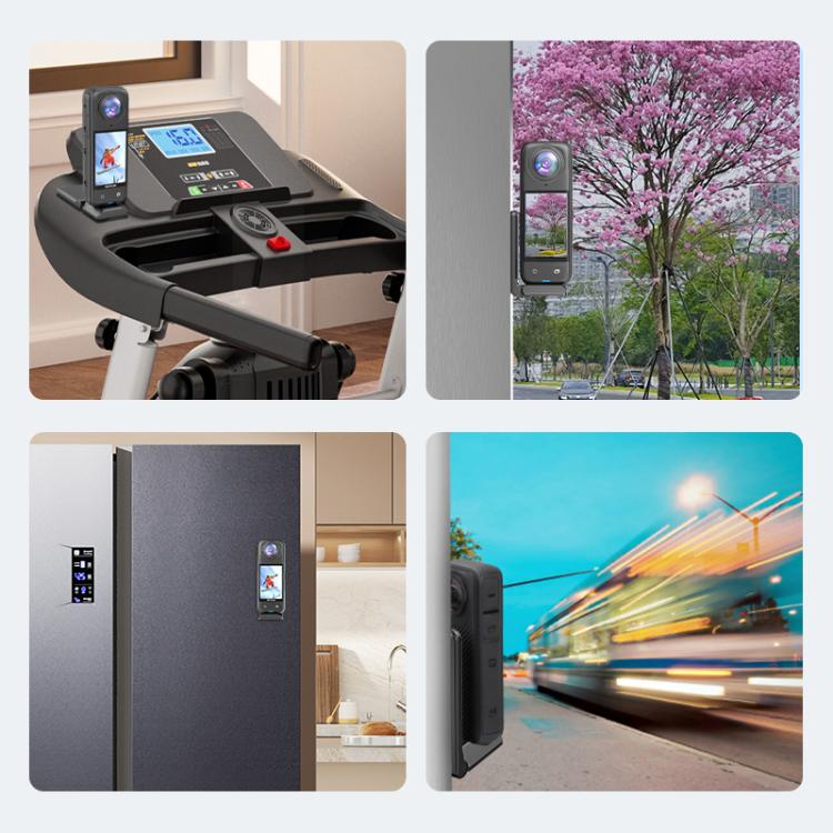 PULUZ Folding Magnetic Mount Base L Bracket For Insta360 X4 / X5 / DJI Pocket 3 (Black) - free shipping - PMC TechLife - Order now!