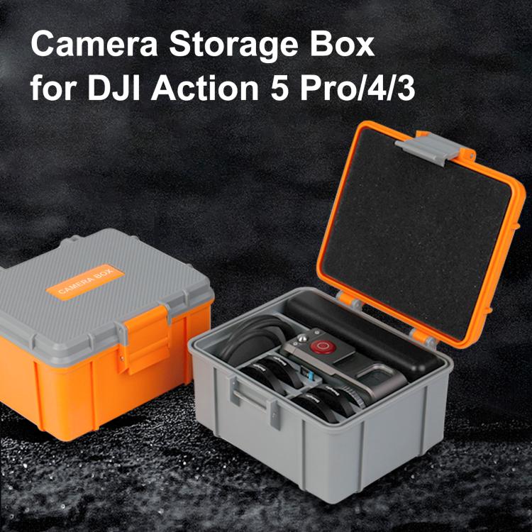 For DJI Osmo Action 5 Pro / 4 / 3 PULUZ Waterproof Hard Carrying Suitcase Outdoor Protective Storage Box (Orange) - free shipping - PMC TechLife - Order now!