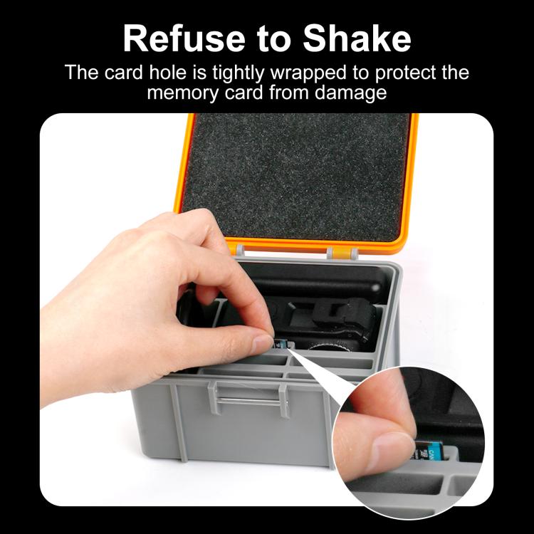 For DJI Osmo Action 5 Pro / 4 / 3 PULUZ Waterproof Hard Carrying Suitcase Outdoor Protective Storage Box (Orange) - free shipping - PMC TechLife - Order now!