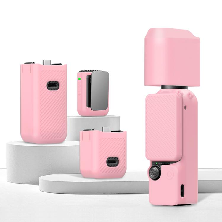 For DJI OSMO Pocket 3 PULUZ 6 in 1 Body Lens Handle Screen Mic Silicone TPU Cover (Pink) - free shipping - PMC TechLife - Order now!