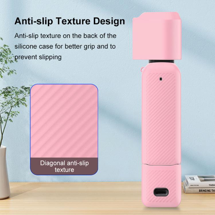 For DJI OSMO Pocket 3 PULUZ 6 in 1 Body Lens Handle Screen Mic Silicone TPU Cover (Pink) - free shipping - PMC TechLife - Order now!
