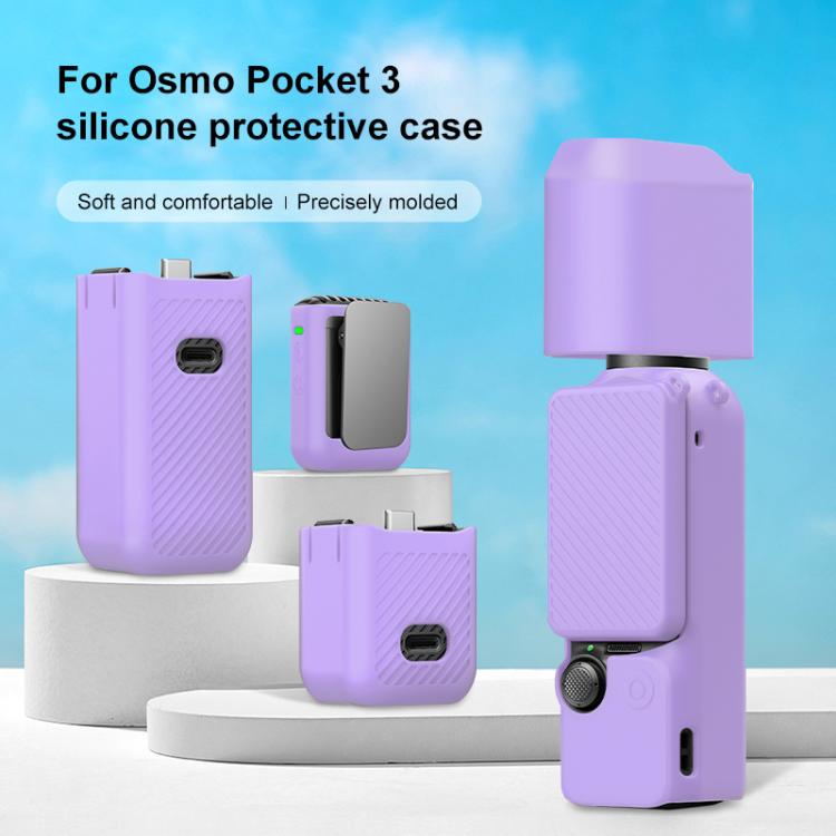 For DJI OSMO Pocket 3 PULUZ 6 in 1 Body Lens Handle Screen Mic Silicone TPU Cover (Purple) - free shipping - PMC TechLife - Order now!