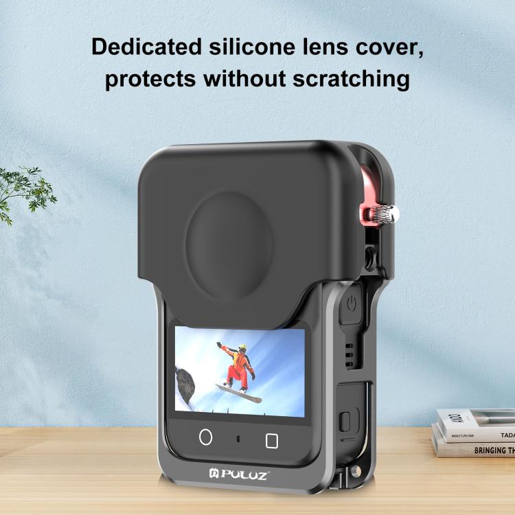 For DJI Osmo 360 PULUZ Aluminum Alloy Protective Cage Expansion Frame with Lens Cover (Black) - free shipping - PMC TechLife - Order now!
