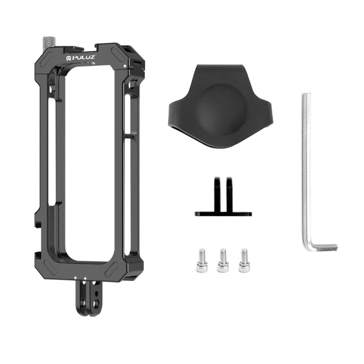 For Insta360 X3 PULUZ Metal Protective Cage Rig Housing Frame with Expand Cold Shoe Base & Tripod Adapter(Black) - free shipping - PMC TechLife - Order now!