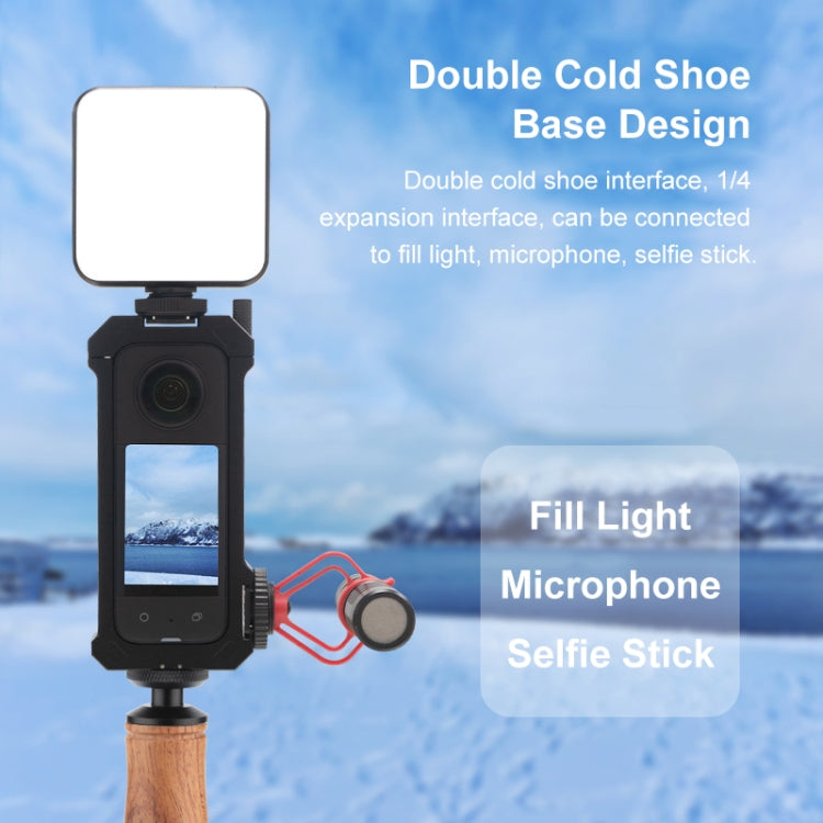 For Insta360 X3 PULUZ Metal Protective Cage Rig Housing Frame with Expand Cold Shoe Base & Tripod Adapter(Black) - free shipping - PMC TechLife - Order now!