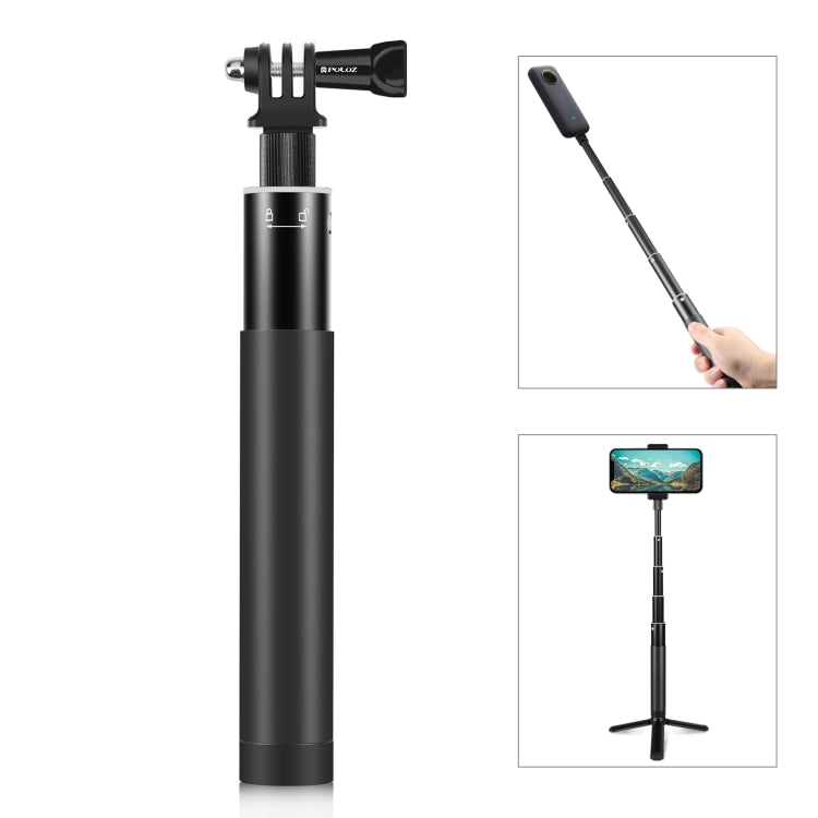 PULUZ 70cm Metal Selfie Stick Monopod with Invisible Adapter Base & Screw for Insta360 One RS / X2 / X3 / DJI Osmo 360 - free shipping - PMC TechLife - Order now!