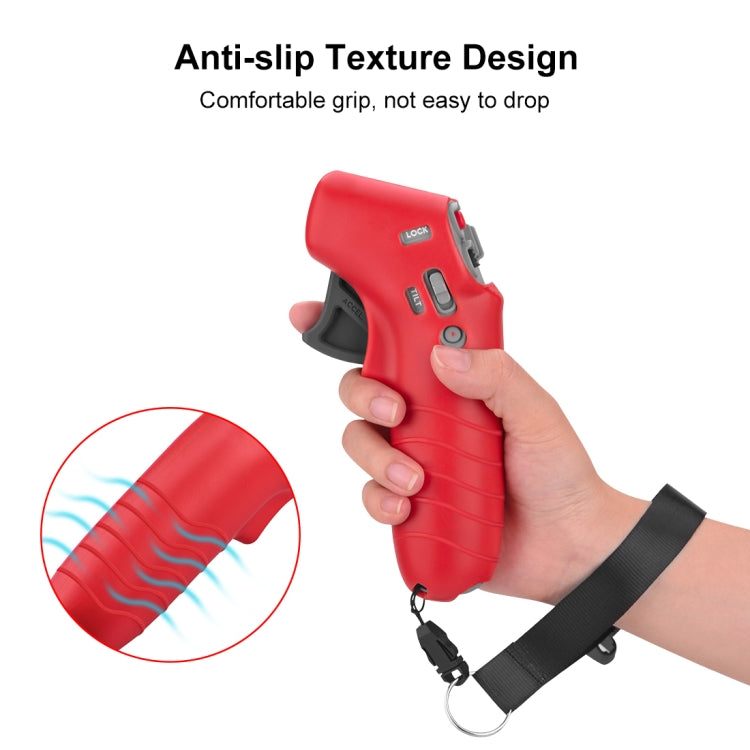 For DJI RC Motion 2 / DJI Avata / FPV Rocker PULUZ Silicone Protective Case with Neck Strap(Red) - Cases & Bags by PULUZ | Online Shopping South Africa | PMC TechLife | Buy Now Pay Later Mobicred