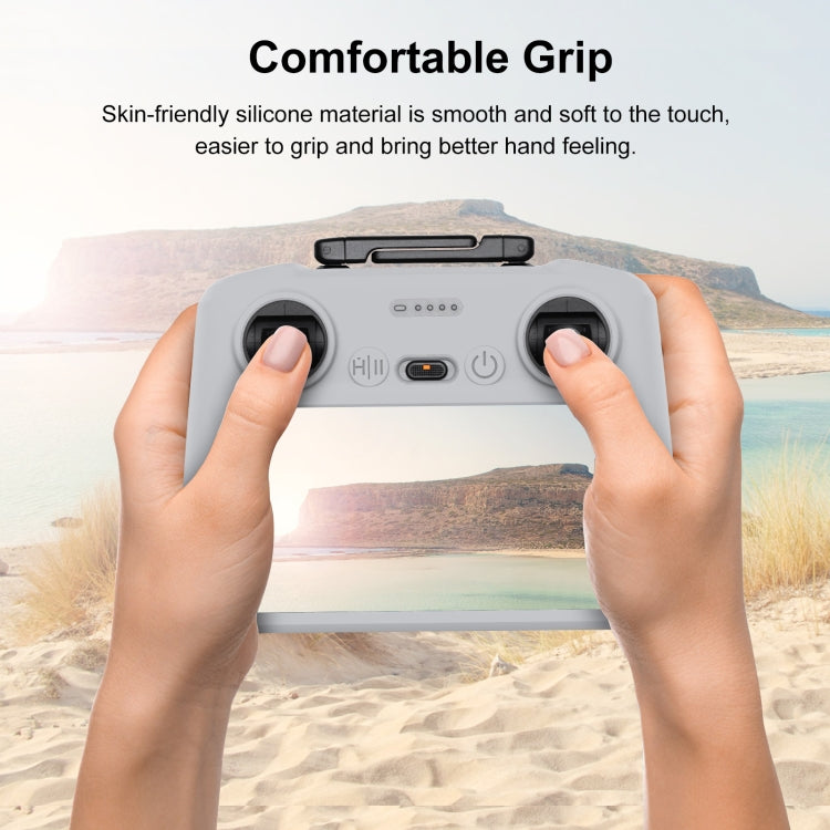 For DJI Mini 4 Pro / Air 3 Remote Control / DJI RC 2 with Screen PULUZ Silicone Protective Case (Grey) - Others by PULUZ | Online Shopping South Africa | PMC TechLife