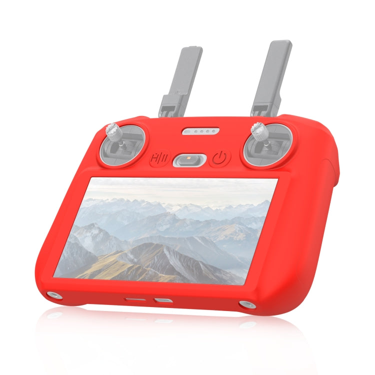 For DJI Mini 4 Pro / Air 3 Remote Control / DJI RC 2 with Screen PULUZ Silicone Protective Case (Red) - Carry Cases & Bags by PULUZ | Online Shopping South Africa | PMC TechLife | Buy Now Pay Later Mobicred
