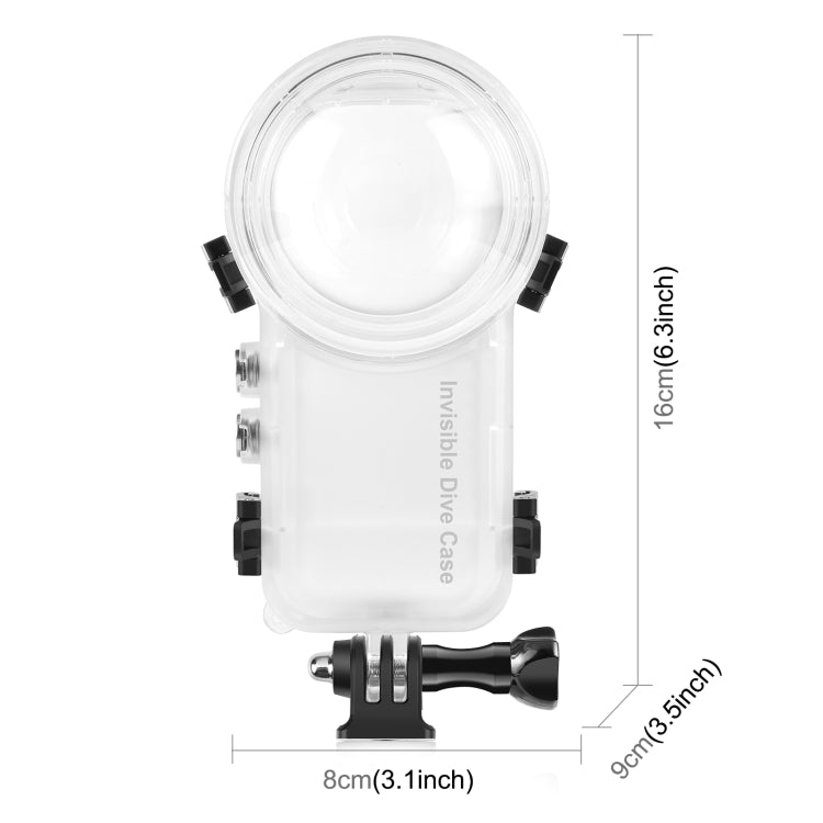 For Insta360 X3 PULUZ Invisible Dive Case 50m Waterproof Sealed Case (Transparent) - free shipping - PMC TechLife - Order now!