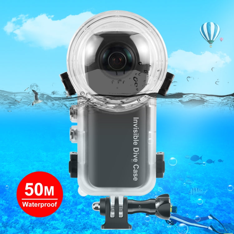 For Insta360 X3 PULUZ Invisible Dive Case 50m Waterproof Sealed Case (Transparent) - free shipping - PMC TechLife - Order now!