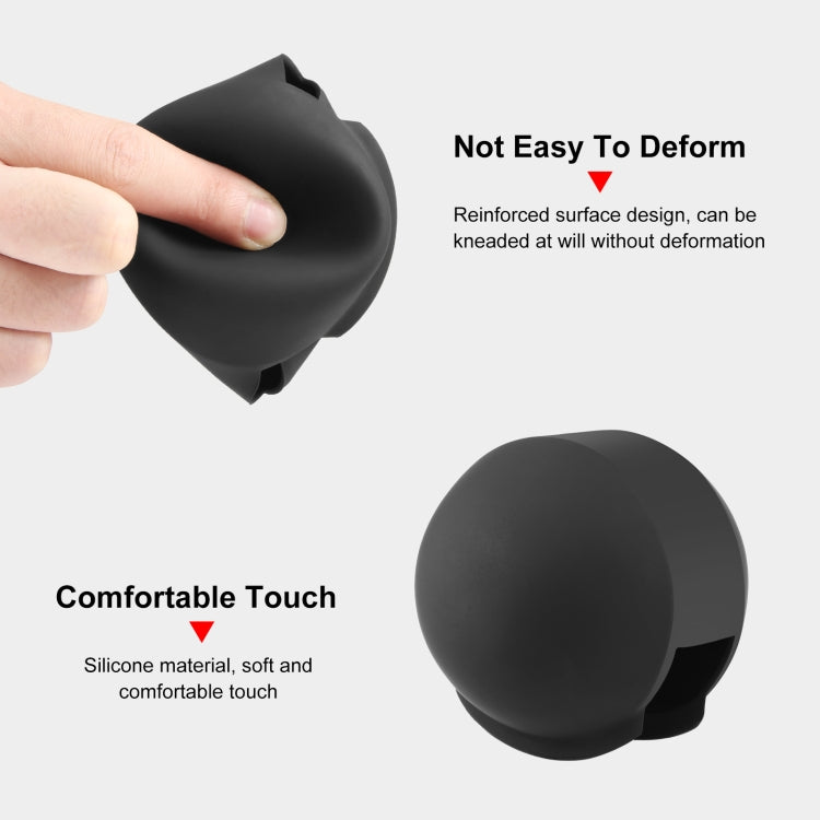 For Insta360 X3 / X4 / X5 PULUZ Invisible Dive Case Lens Guard Silicone Protective Cover (Black) - Len Accessories by PULUZ | Online Shopping South Africa | PMC TechLife | Buy Now Pay Later Mobicred
