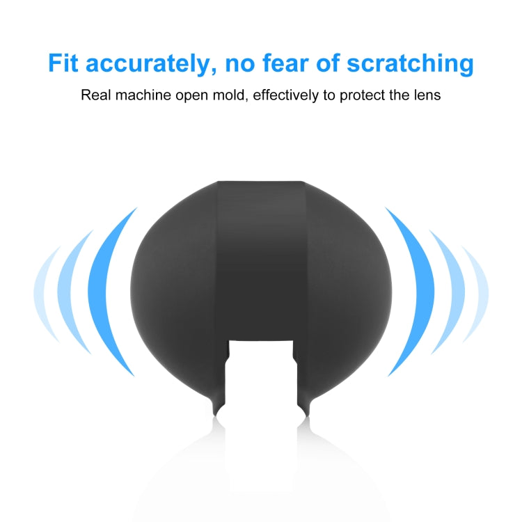 For Insta360 X3 / X4 / X5 PULUZ Invisible Dive Case Lens Guard Silicone Protective Cover (Black) - Len Accessories by PULUZ | Online Shopping South Africa | PMC TechLife | Buy Now Pay Later Mobicred