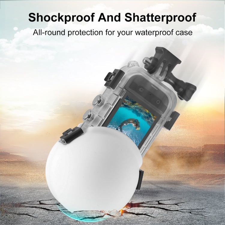 For Insta360 X3 / X4 PULUZ Invisible Dive Case Lens Guard Silicone Protective Cover (White) - Len Accessories by PULUZ | Online Shopping South Africa | PMC TechLife | Buy Now Pay Later Mobicred