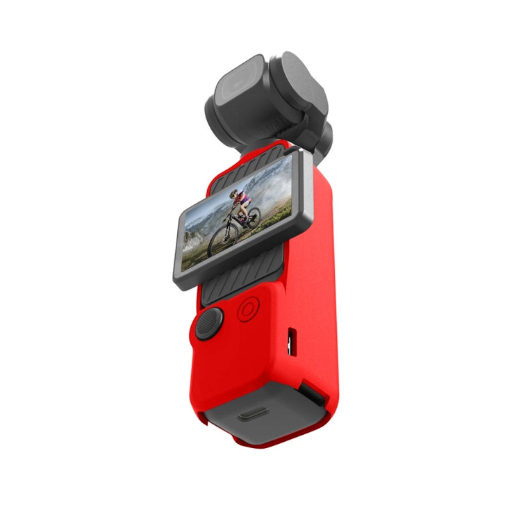 For DJI OSMO Pocket 3 PULUZ  3 in 1 Silicone Cover Case Set (Red) - Case & Bags by PULUZ | Online Shopping South Africa | PMC TechLife | Buy Now Pay Later Mobicred