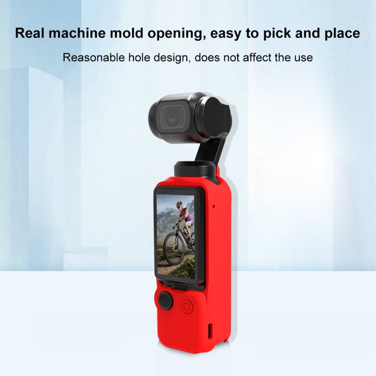 For DJI OSMO Pocket 3 PULUZ  3 in 1 Silicone Cover Case Set (Red) - Case & Bags by PULUZ | Online Shopping South Africa | PMC TechLife | Buy Now Pay Later Mobicred