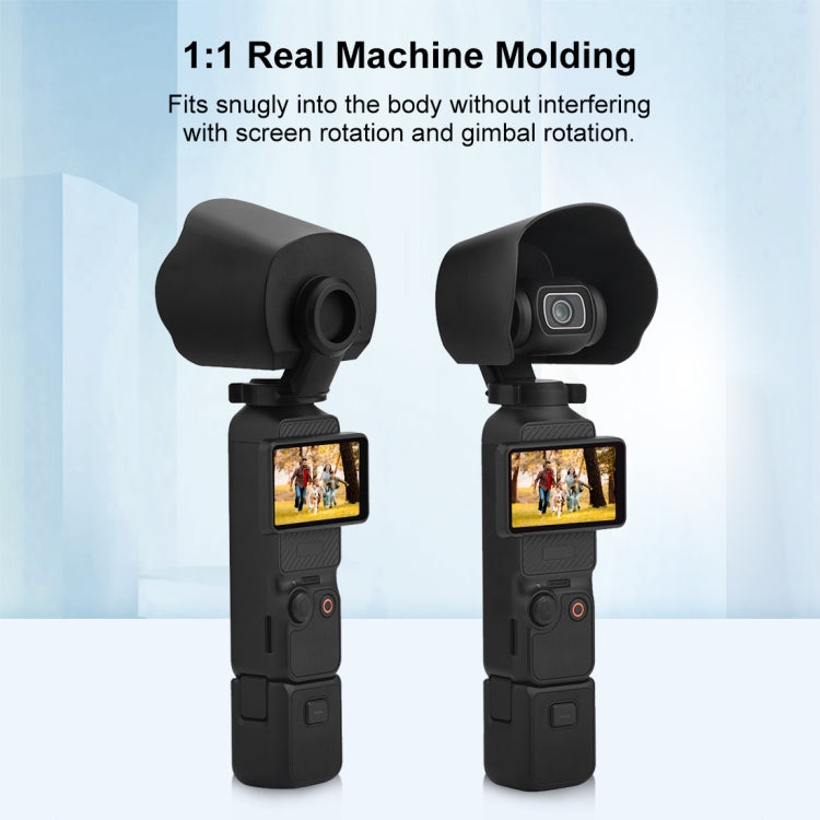 For DJI OSMO Pocket 3 PULUZ Sunshade Lens Protective Cover Hood (Black) - Lens Accessories by PULUZ | Online Shopping South Africa | PMC TechLife | Buy Now Pay Later Mobicred