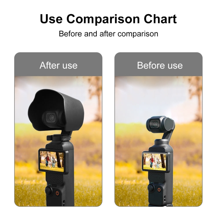 For DJI OSMO Pocket 3 PULUZ Sunshade Lens Protective Cover Hood (Black) - Lens Accessories by PULUZ | Online Shopping South Africa | PMC TechLife | Buy Now Pay Later Mobicred