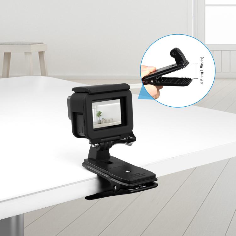 PULUZ 4 in 1 360 Degree Rotating Backpack Hat QR Clip Rec-mounts with Phone Clamp Kit - Backpack Clip by PULUZ | Online Shopping South Africa | PMC TechLife | Buy Now Pay Later Mobicred