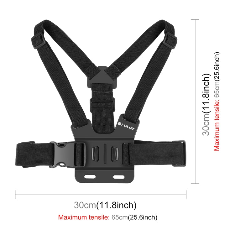 PULUZ  5 in 1 Adjustable Body Mount Belt Chest Strap with Phone Clamp & J Hook Mount & Long Screw Kit - Chest Belt by PULUZ | Online Shopping South Africa | PMC TechLife | Buy Now Pay Later Mobicred
