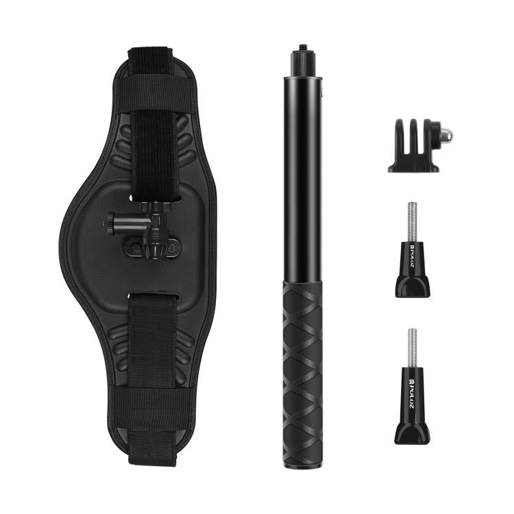 PULUZ Waist Belt Mount Strap with Selfie Stick Monopod for GoPro, Insta360, DJI and Other Action Cameras - free shipping - PMC TechLife - Order now!