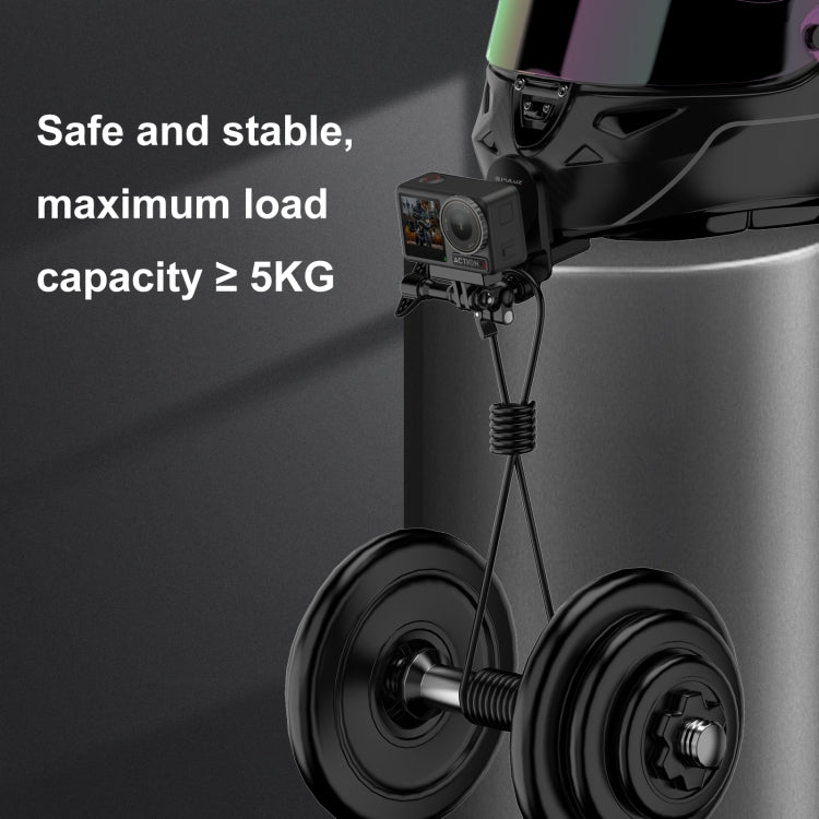 PULUZ Motorcycle Helmet Chin Clamp Mount for GoPro and Other Action Cameras (Black) - Helmet Mount by PULUZ | Online Shopping South Africa | PMC TechLife | Buy Now Pay Later Mobicred