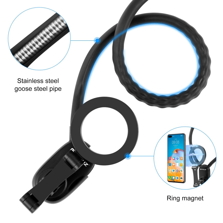 PULUZ Magnetic Collar Bracket POV View Mount with Phone Clamp for GoPro Action Cameras / Phones (Black) - free shipping - PMC TechLife - Order now!