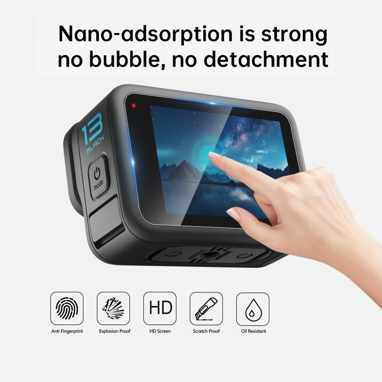 For GoPro HERO13 Black PULUZ 3 in 1 Lens and Front  Back Screen 9H 2.5D Tempered Glass Film (Transparent) - free shipping - PMC TechLife - Order now!