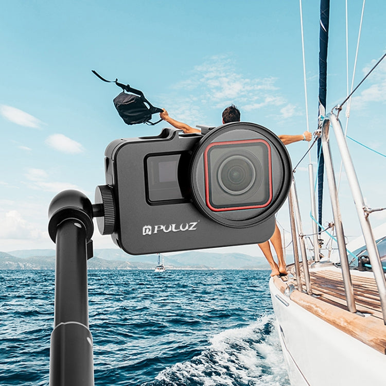 For Insta360 Ace Pro / Ace PULUZ Metal Cage Adapter Frame with 52mm UV Filter & Adapter Ring (Black) - free shipping - PMC TechLife - Order now!