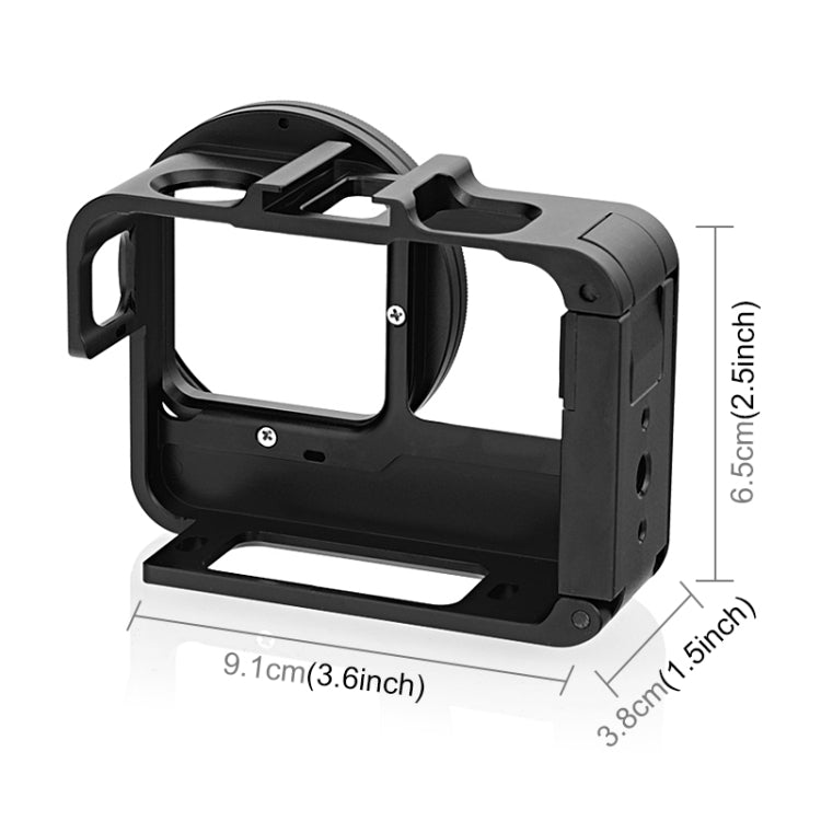 For Insta360 Ace Pro / Ace PULUZ Metal Cage Adapter Frame with 52mm UV Filter & Adapter Ring (Black) - free shipping - PMC TechLife - Order now!