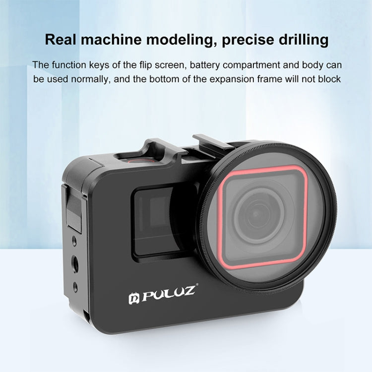 For Insta360 Ace Pro / Ace PULUZ Metal Cage Adapter Frame with 52mm UV Filter & Adapter Ring (Black) - free shipping - PMC TechLife - Order now!