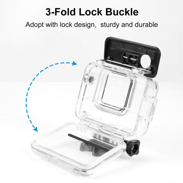 For Insta360 Ace Pro / Pro 2 PULUZ 60m Underwater Waterproof Housing Case with Base Adapter & Screw (Transparent) - free shipping - PMC TechLife - Order now!
