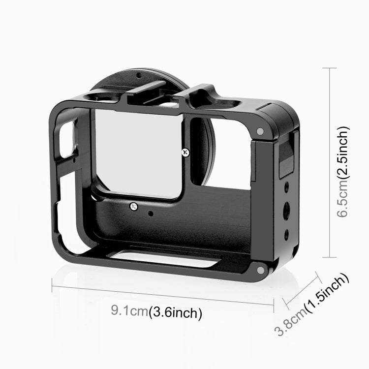 For Insta360 Ace Pro / Ace PULUZ Metal Cage Adapter Frame with 52mm UV Filter & Adapter Ring (Black) - Mount & Holder by PULUZ | Online Shopping South Africa | PMC TechLife | Buy Now Pay Later Mobicred