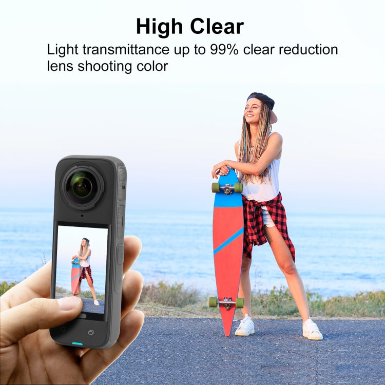 For Insta360 X4 PULUZ 9H 2.5D Curved HD Screen Tempered Glass Film (Transparent) - Protective Film & Stickers by PULUZ | Online Shopping South Africa | PMC TechLife