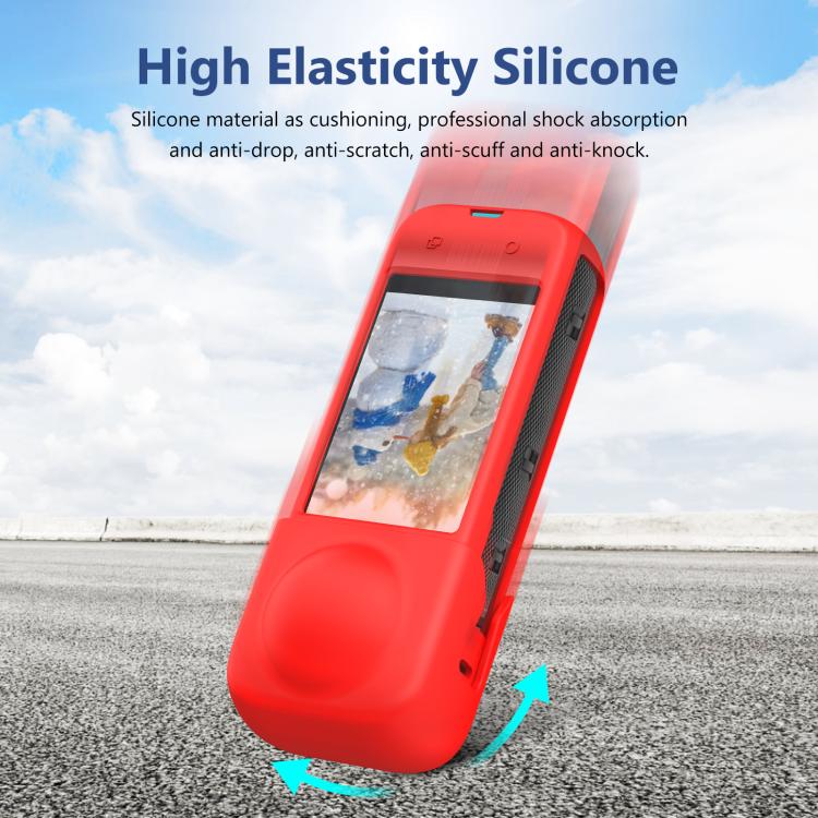 For Insta360 X4 PULUZ Full Body Dust-proof Silicone Protective Case (Red) - Case & Bags by PULUZ | Online Shopping South Africa | PMC TechLife | Buy Now Pay Later Mobicred