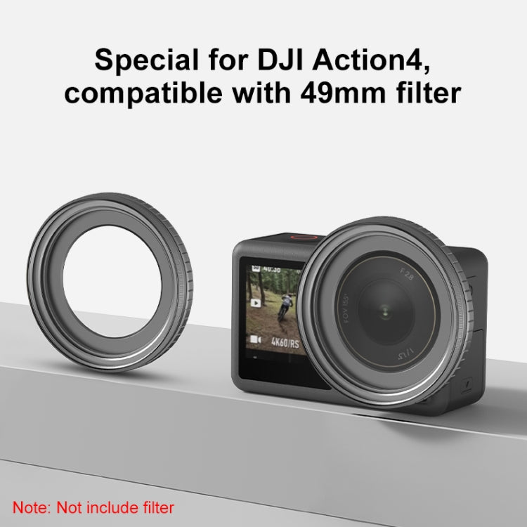 For DJI Action 5 Pro / 4 PULUZ Filter Holder Metal Protective Filter Frame (Black) - Lens Filter by PULUZ | Online Shopping South Africa | PMC TechLife | Buy Now Pay Later Mobicred
