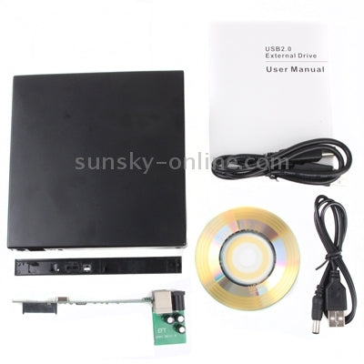 Laptop USB 2.0 Slim Portable Optical DVD / CD Rewritable Drive (SATA) - Rewritable Drive by PMC Jewellery | Online Shopping South Africa | PMC Jewellery | Buy Now Pay Later Mobicred