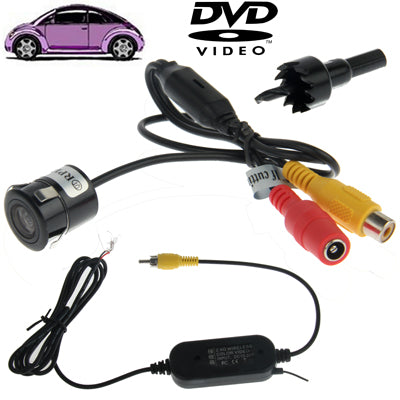 Waterproof Wireless Transmitting Receiving Punch DVD Rear View Camera , With Scaleplate , Support Installed in Car DVD Navigator or Car Monitor , Wide Viewing Angle: 170 degree (WX004)(Black) - Rear View Cameras by PMC TechLife | Online Shopping South Africa | PMC TechLife | Buy Now Pay Later Mobicred